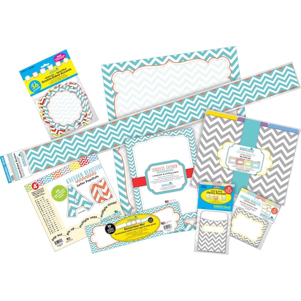 Barker Creek Beautiful Chevron Designer Classroom Set, 477/Set 3581 - main